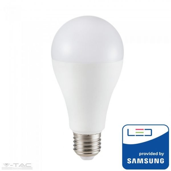 V-TAC 15W LED IZZÓ SAMSUNG CHIP E27 A65 4000K 5 ÉV GARANCIA PRO160
