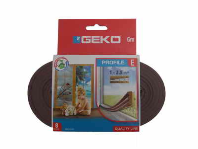GEKO – Öntapadós gumi tömítő barna EPDM 9x4mm / 6m E-profil G1000/2