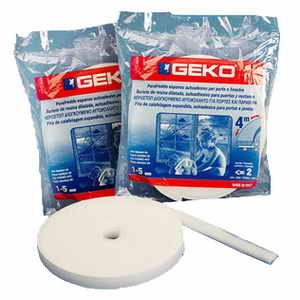 GEKO – Ablaktömítő hab öntapadós fehér 15x6mm / 4m G1100/04