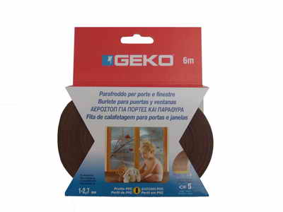 GEKO – Öntapadós gumi tömítő barna PVC 9x3mm / 6m G1200/4