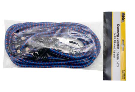 Gumipók szett gumi pók készlet 6 db 1,8m hosszú 11,5mm átmérő kék GM0180