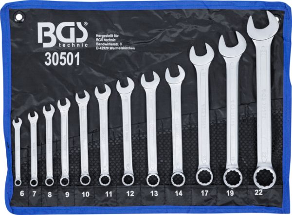 BGS Csillag-villás kulcs készlet villáskulcs szett 6-22mm 12 részes BGS-30501