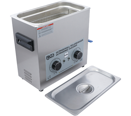 BGS Ultrahangos alkatrésztisztító ultrahangos tisztító 40KHz 180W 300x155x150mm 6,5l BGS-6880