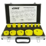 Verke 17 db-os bi-metál körkivágó készlet lyukfúró 19-76mm V05090