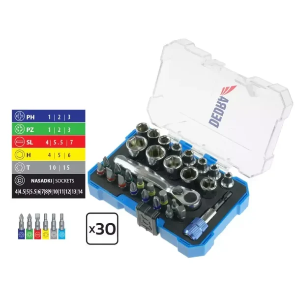 Dedra Csavarhúzó bitkészlet 30db 18A11S030