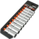 VERKE hosszított dugókulcs készlet 1/2" 10-24 mm Cr-V 10 db V39103