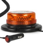 MAR-POL LED sárga villogó figyelmeztető lámpa 10-110V 30 LED M82715