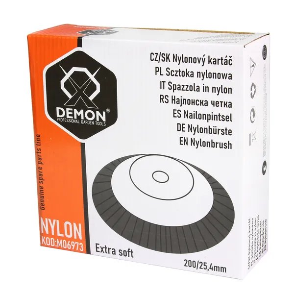 DEMON fűkasza tisztító műanyag szálú kefe körkefe  200 x 25,4 mm M06973 - Image 7