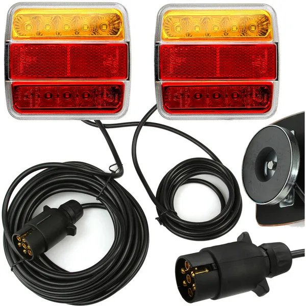 MAR-POL pótkocsi utánfutó mágneses lámpakészlet LED lámpa M02036 - Image 6