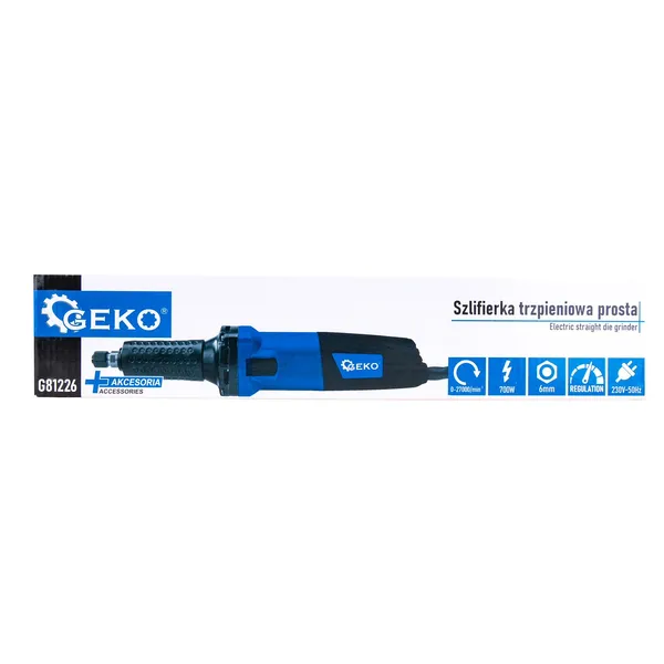 GEKO elektormos egyenes csiszoló sebességszabályozással 6mm 700W G81226 - Image 2