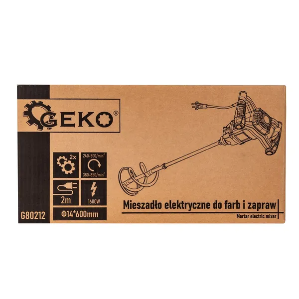 GEKO elektromos festék- és habarcskeverő 2 sebesség M14 1600W G80212 - Image 2