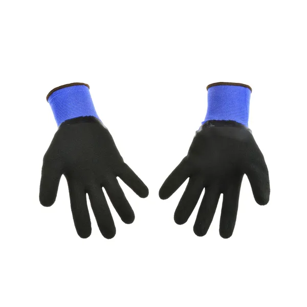 GEKO munkavédelmi kesztyű poliészter/hab latex bevonat kék-fekete 10 G73567 - Image 2