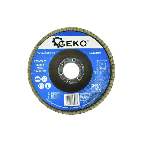 GEKO lamellás csiszoló tárcsa 125mm P120 G00308