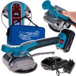 GEKO akkumulátoros vibrációs csempe szintező gép 21V 2 akku + töltő G80670