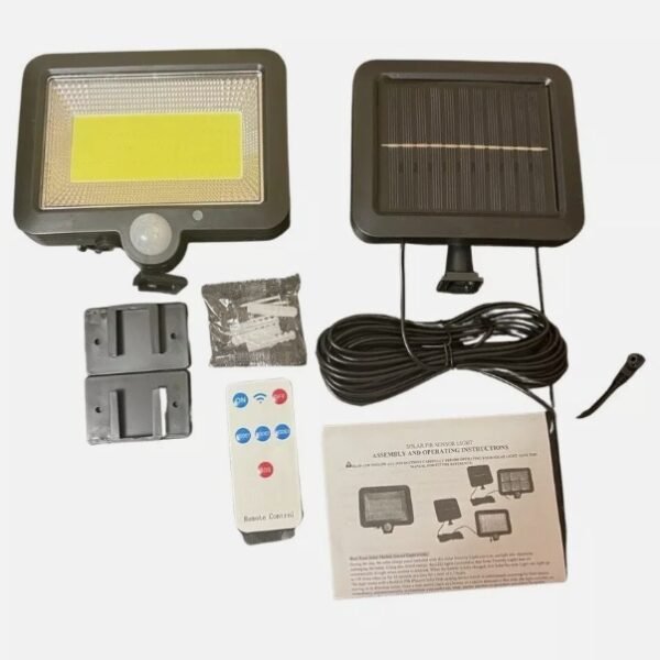 Napelemes 100 COB LED-es reflektor mozgás és alkonyat érzékelővel1200 mA T-2473