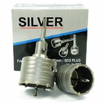 Elmax koronafúró dobozfúró készlet 65/80 mm 2db 110mm  SDS+ adapter+2db központfúró S0557